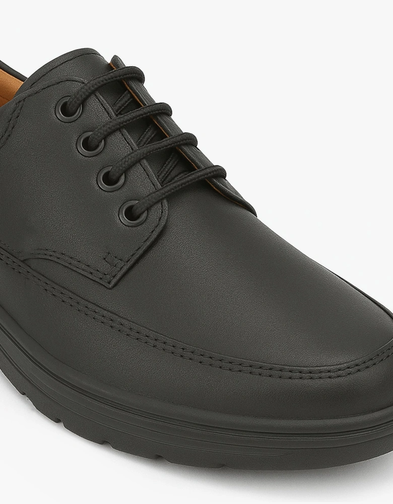 Mens Faux Leather Apron Shoes Black