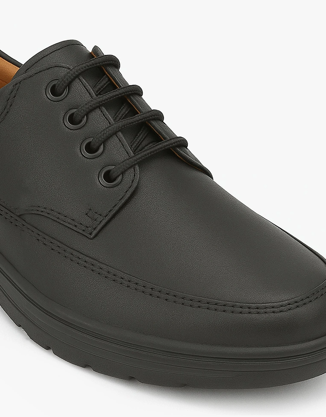 Mens Faux Leather Apron Shoes Black
