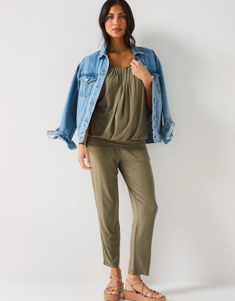 Tapered Leg Trouser - Khaki