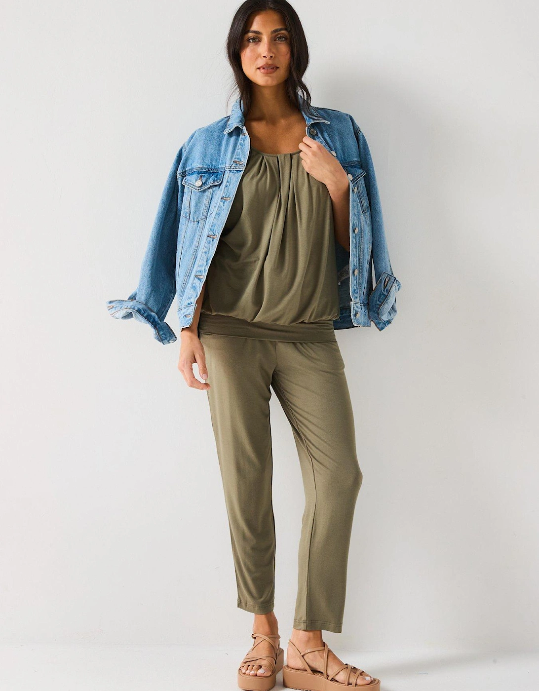 Tapered Leg Trouser - Khaki