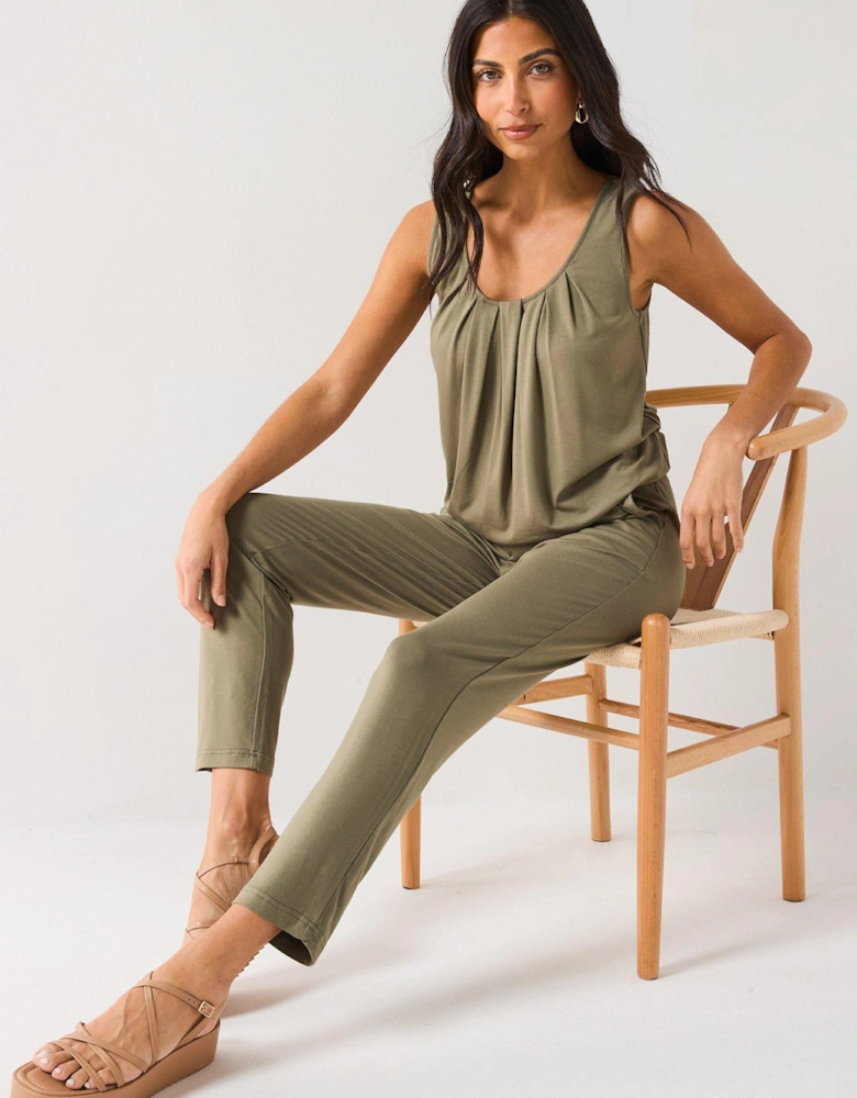 Tapered Leg Trouser - Khaki