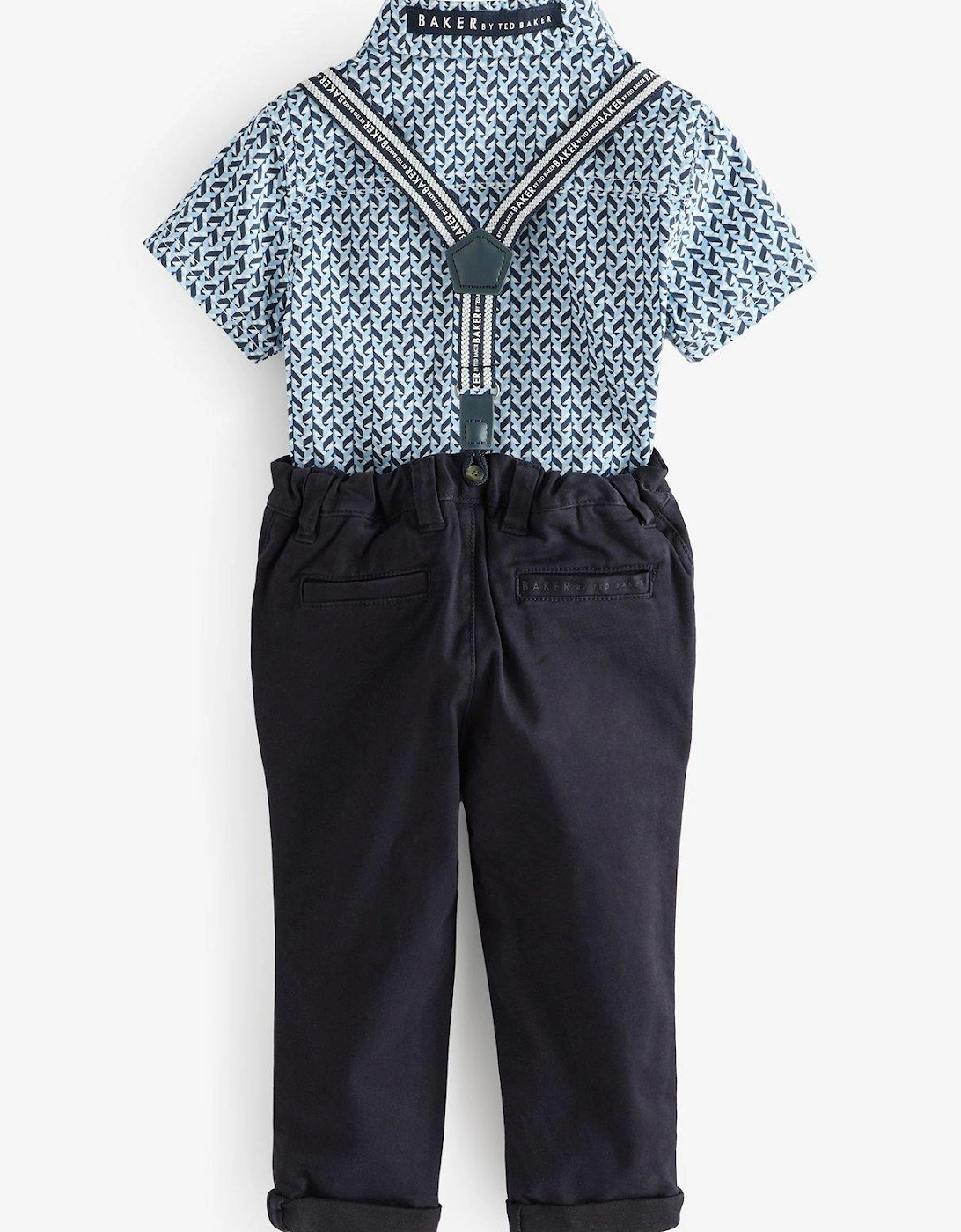 Boys Shirt And Trouser Set - Navy