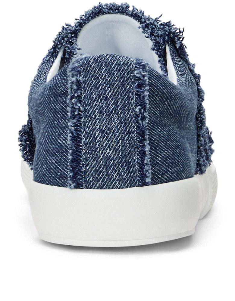 Janson Frayed Denim Trainer - Oxford Blue