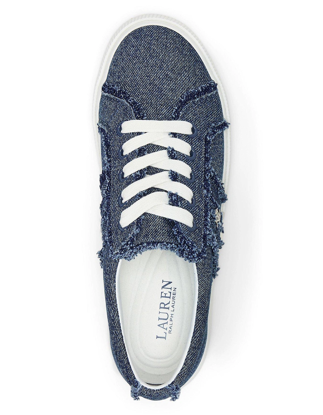 Janson Frayed Denim Trainer - Oxford Blue