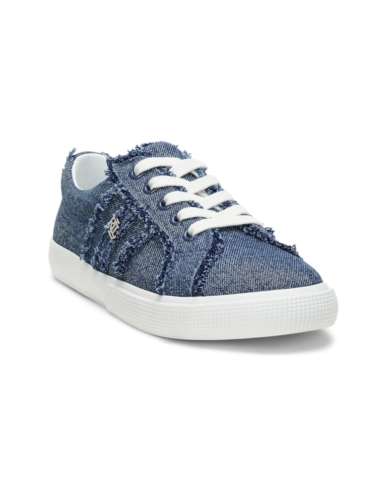 Janson Frayed Denim Trainer - Oxford Blue