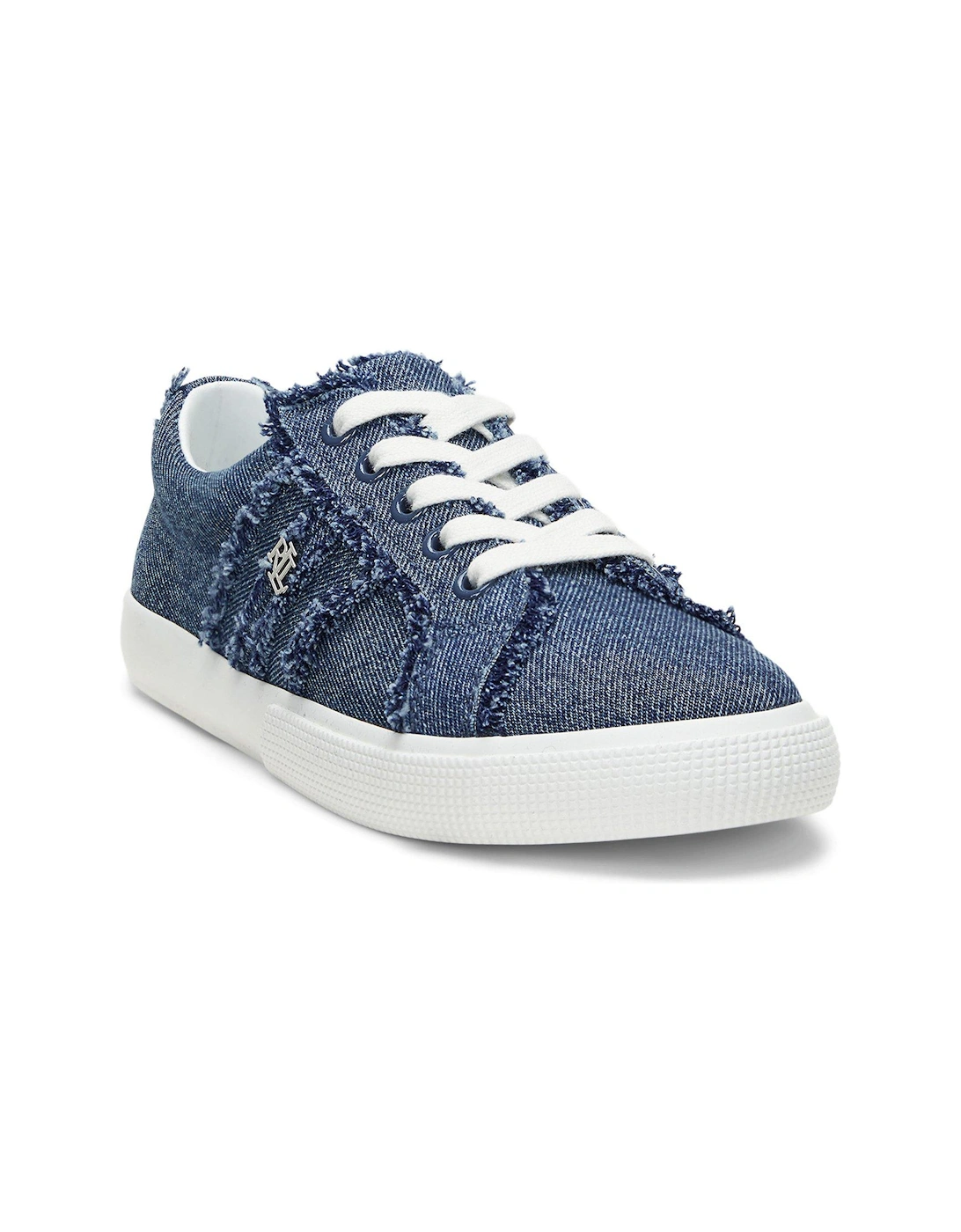 Janson Frayed Denim Trainer - Oxford Blue