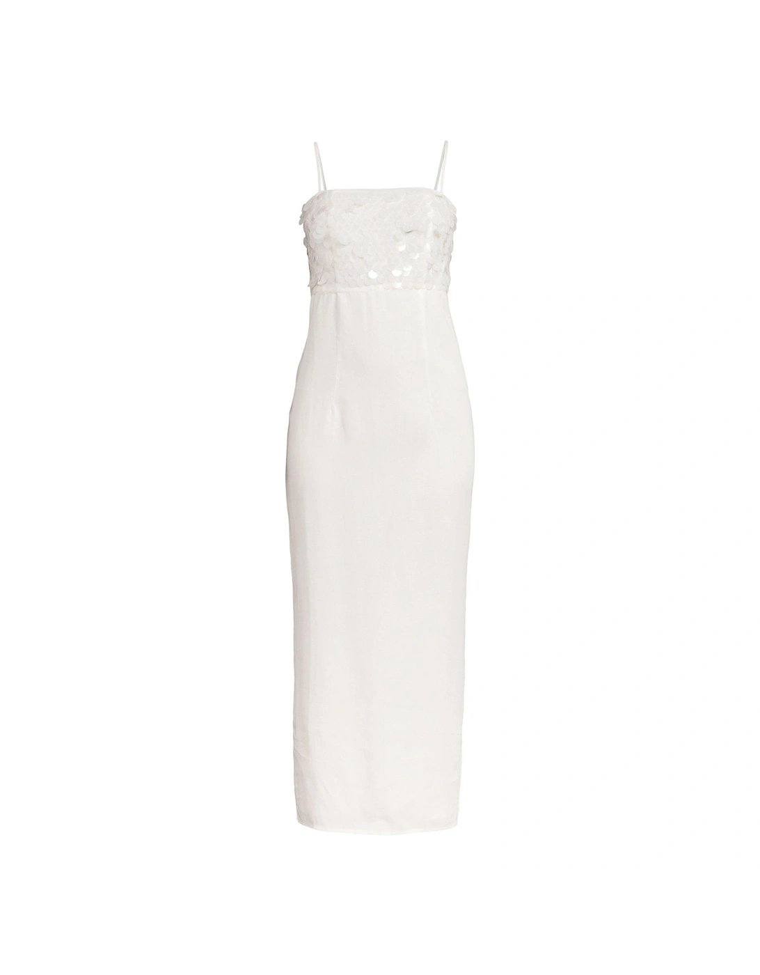 Shell Sequin Midaxi Dress - Cream