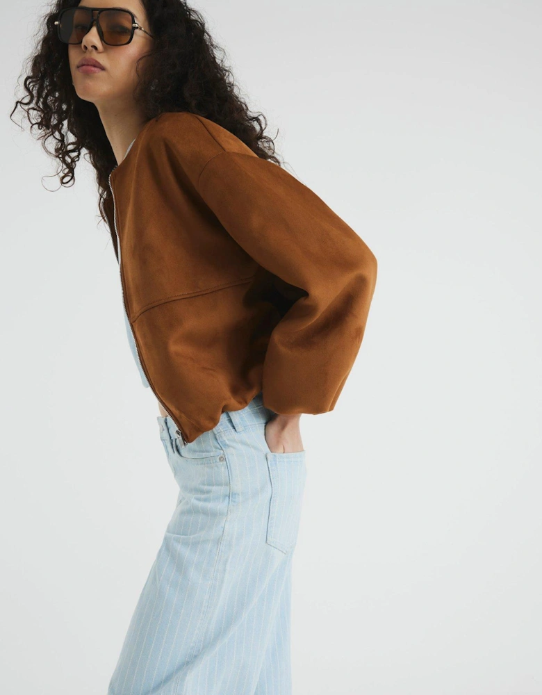 Seamed Barrel Stripe Jeans - Blue
