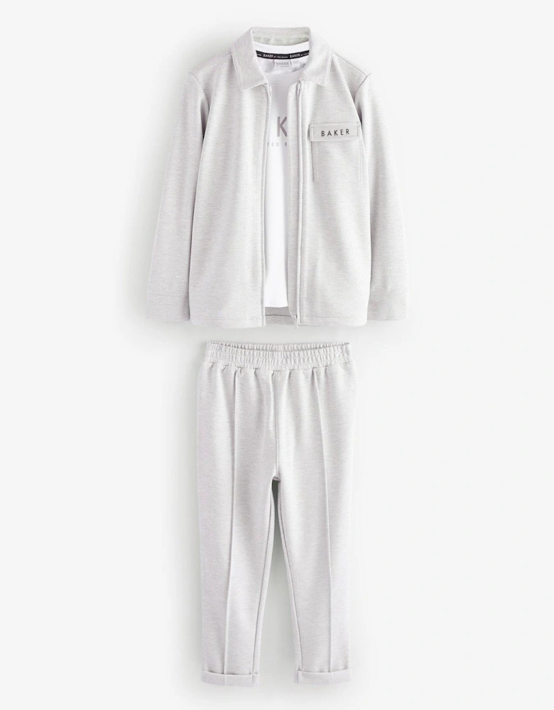 Jacket, Top & Trouser Set - Grey