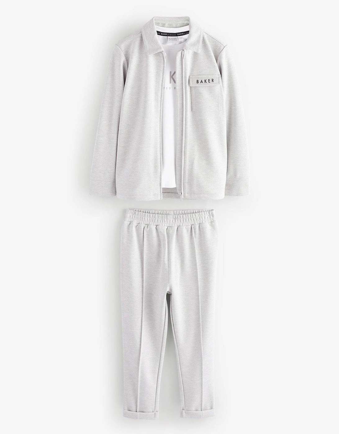Jacket, Top & Trouser Set - Grey