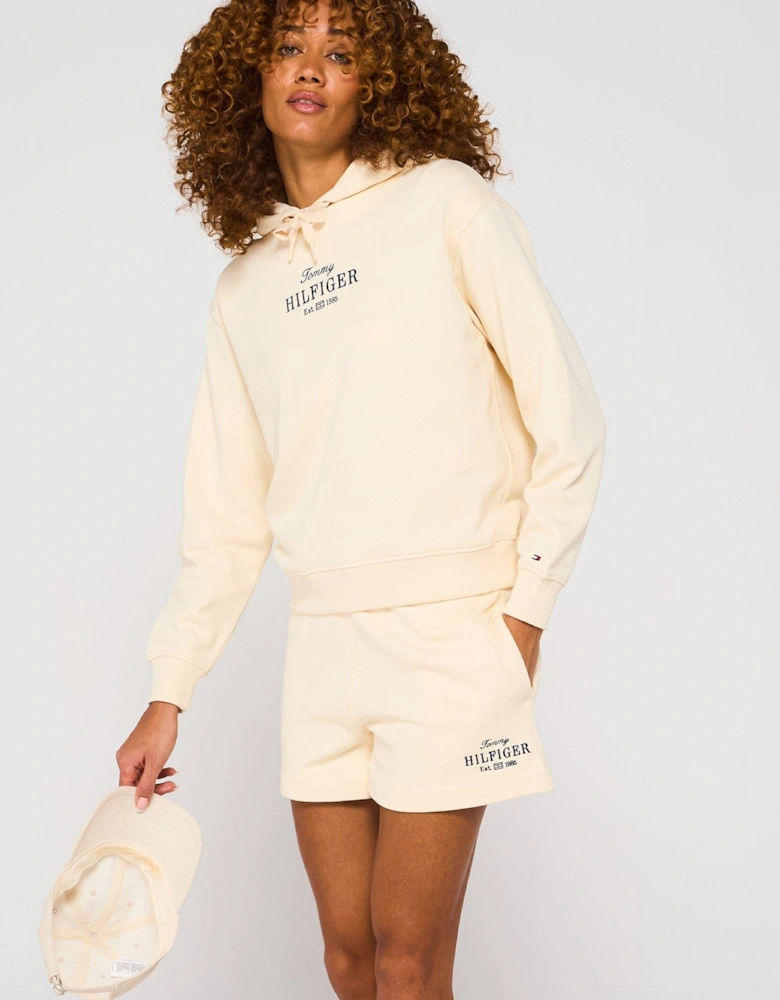 Chest Logo Hoodie - Cream