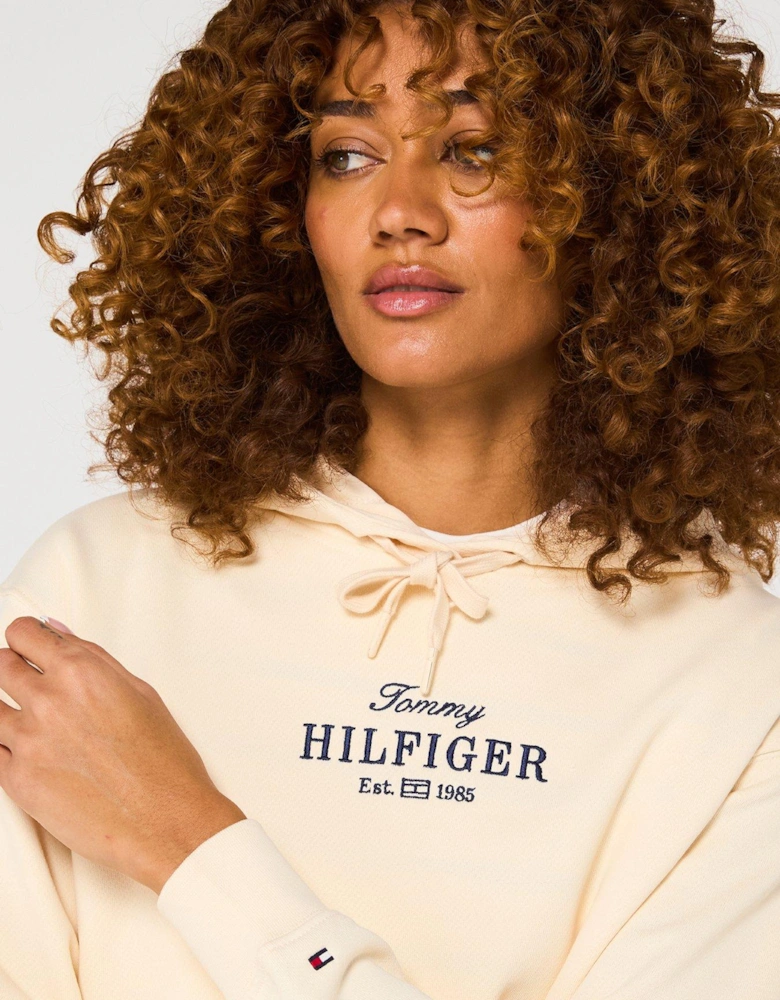 Chest Logo Hoodie - Cream