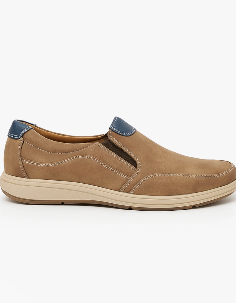 OTIS Mens Casual Slip On Shoes Tan