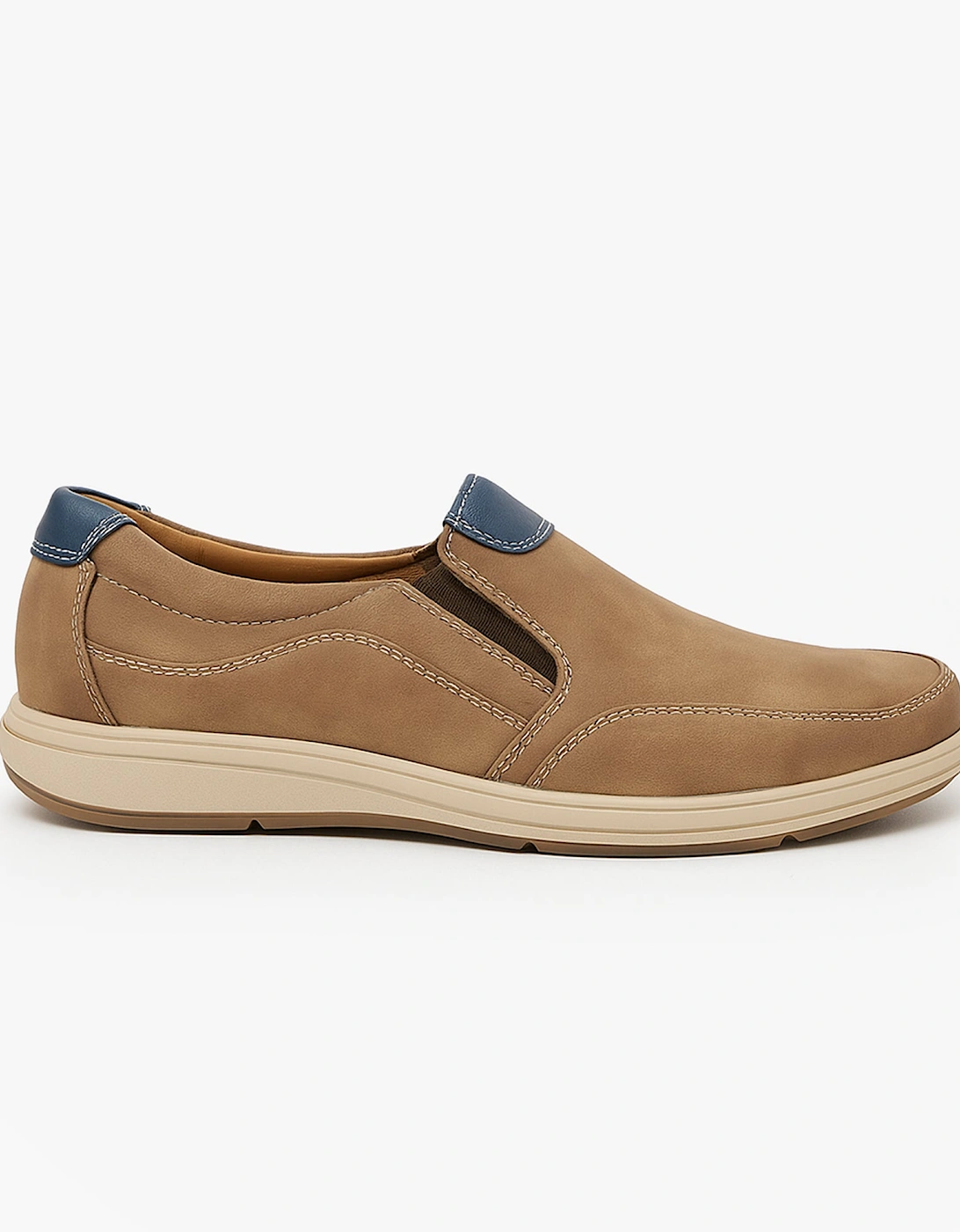 OTIS Mens Casual Slip On Shoes Tan, 5 of 4