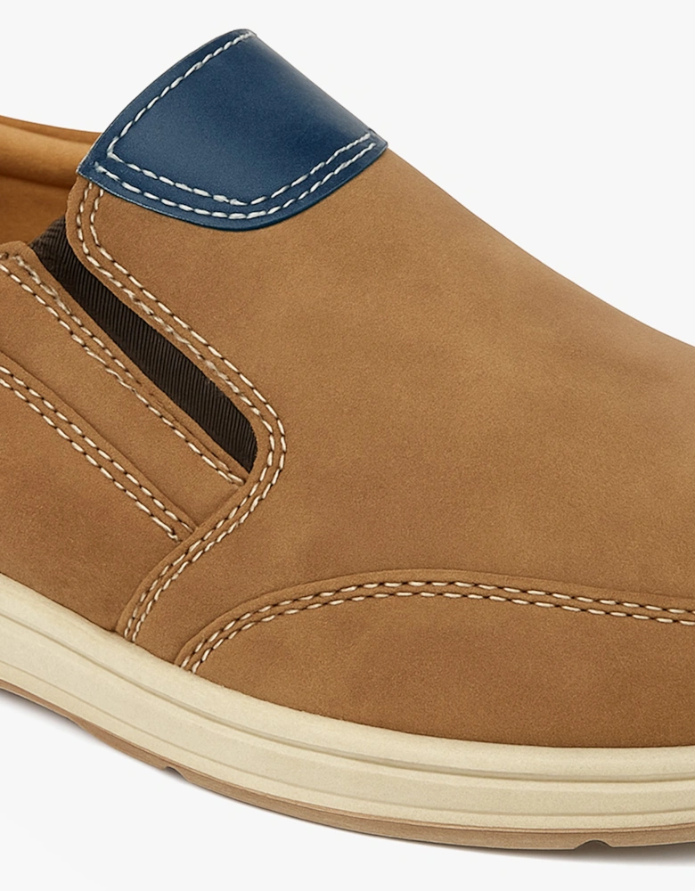 OTIS Mens Casual Slip On Shoes Tan