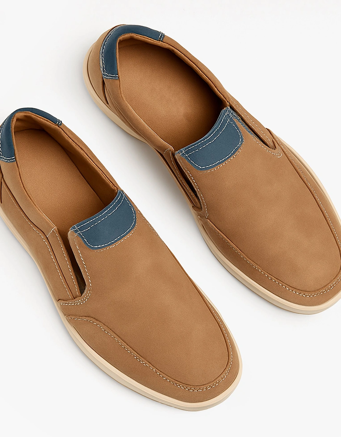 OTIS Mens Casual Slip On Shoes Tan