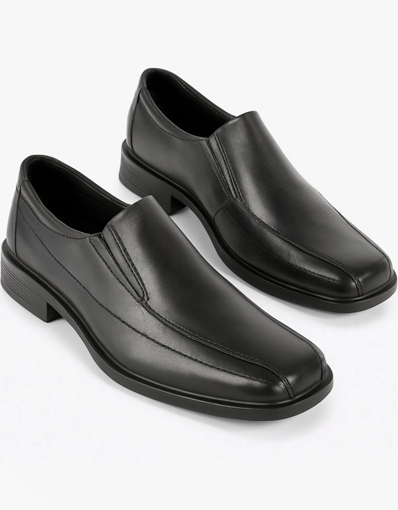 MURRAY Mens Leather Loafer Shoes Black