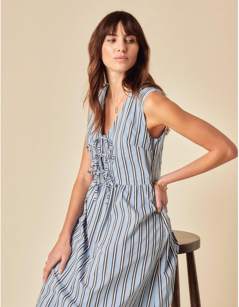 Posey Stripe Midi Dress - Multi