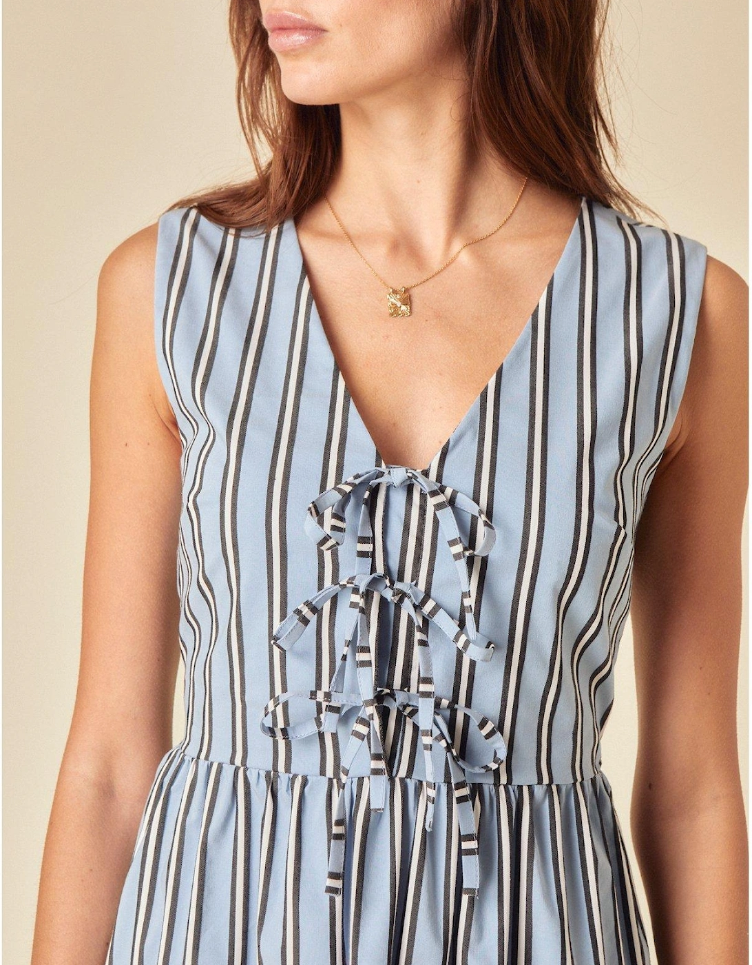 Posey Stripe Midi Dress - Multi