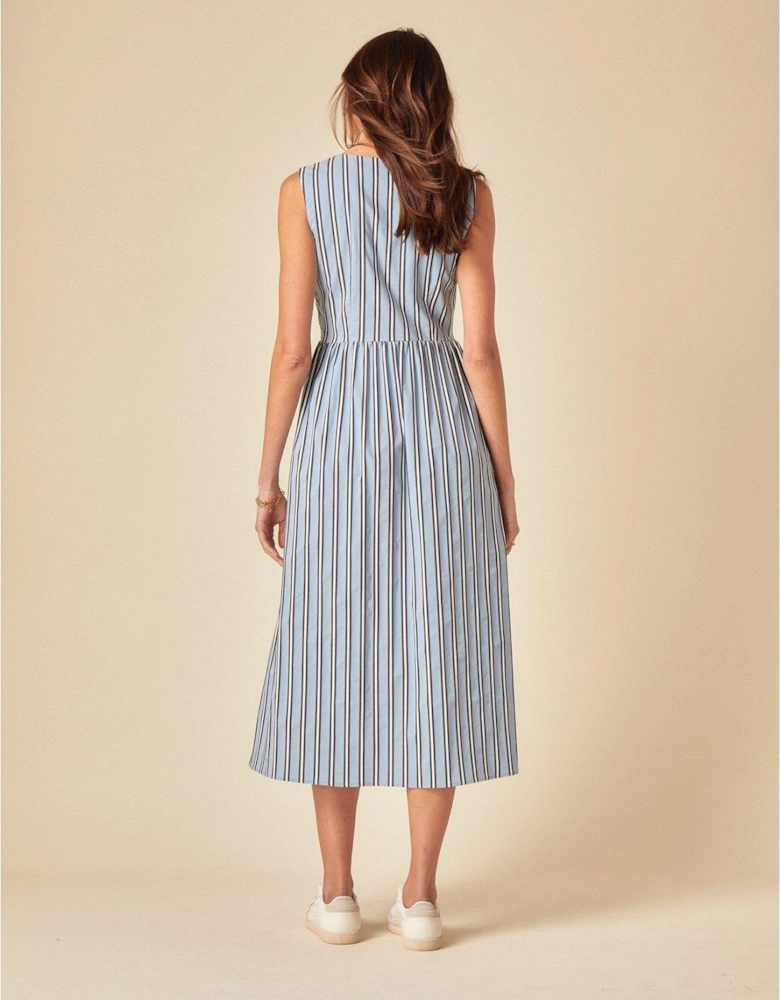 Posey Stripe Midi Dress - Multi