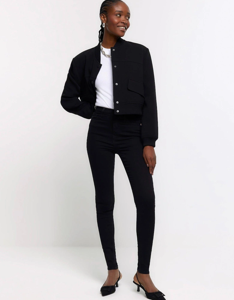 High Rise Skinny Jeans - Black
