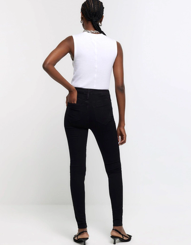 High Rise Skinny Jeans - Black