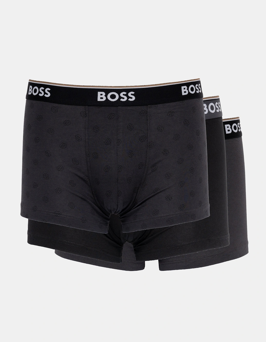 BOSS Orange Power Design Mens 3-Pack Trunks, 2 of 1