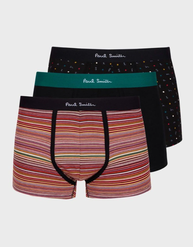 3-Pack Logo Mix Boxer Trunks, Multi