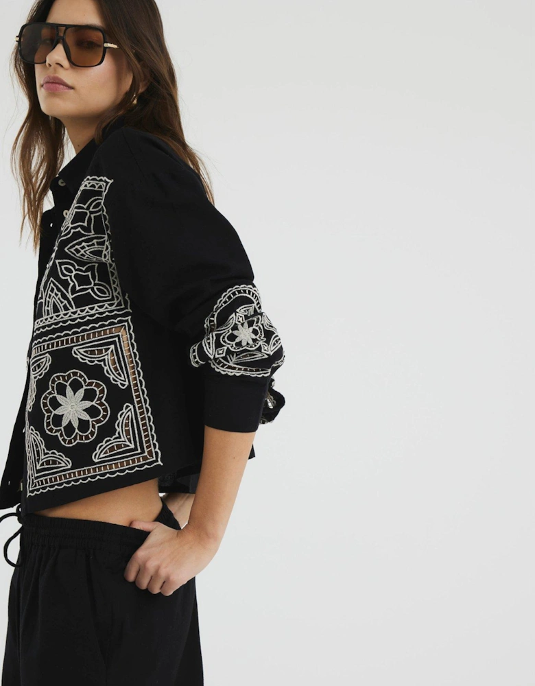 Crochet Shirt - Black