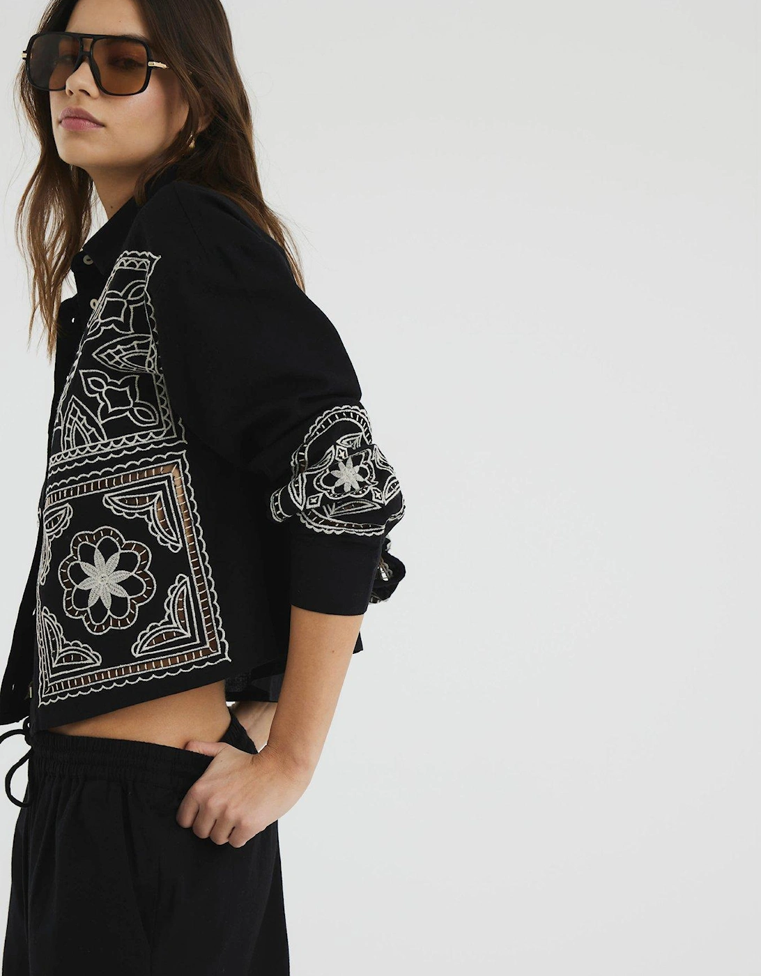 Crochet Shirt - Black