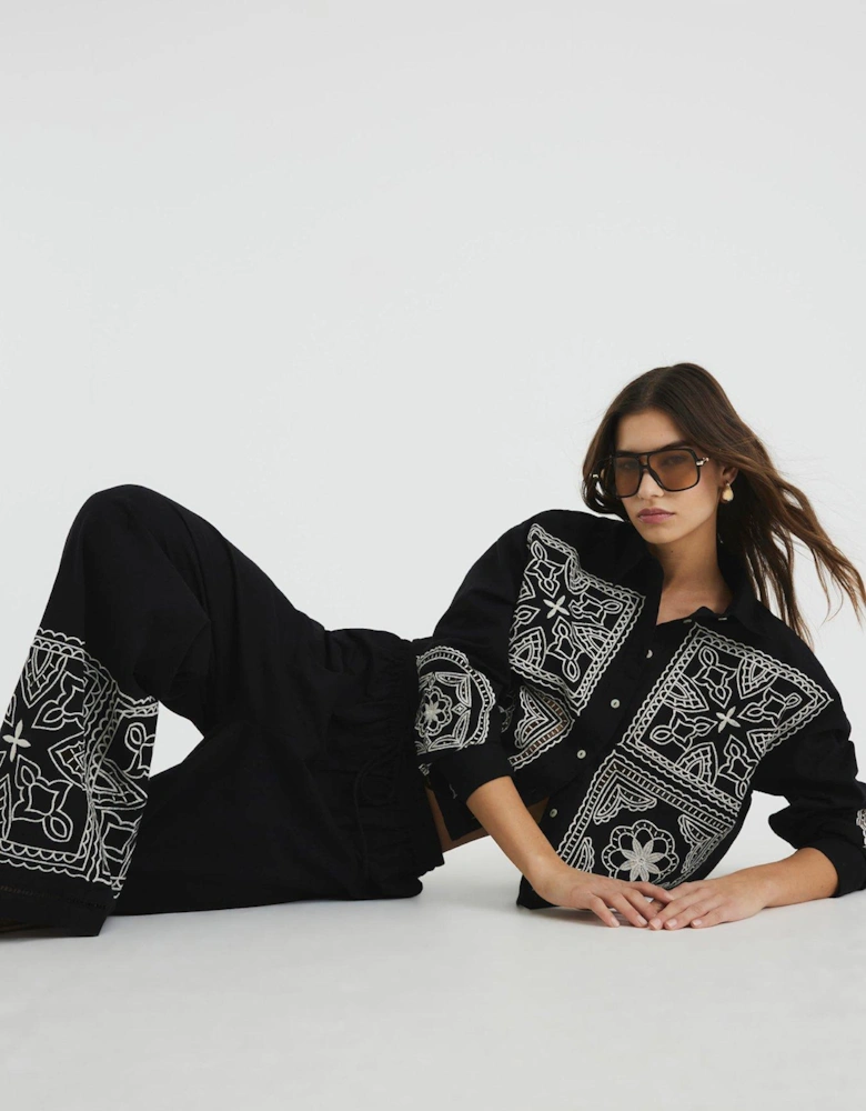 Crochet Shirt - Black