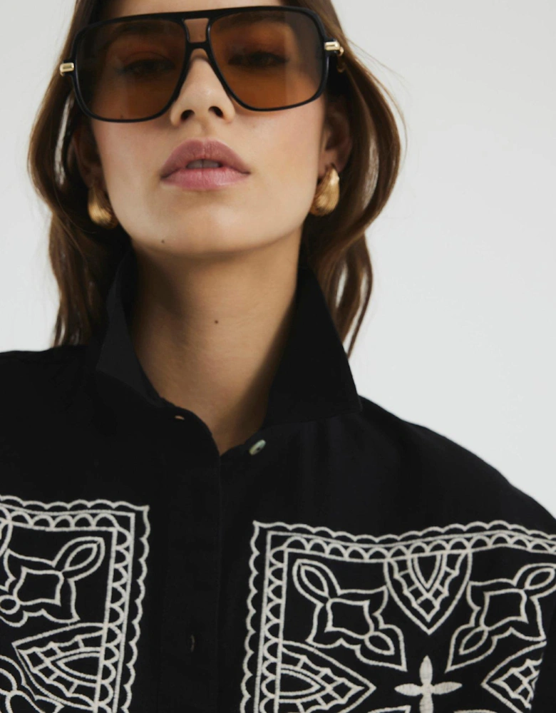 Crochet Shirt - Black