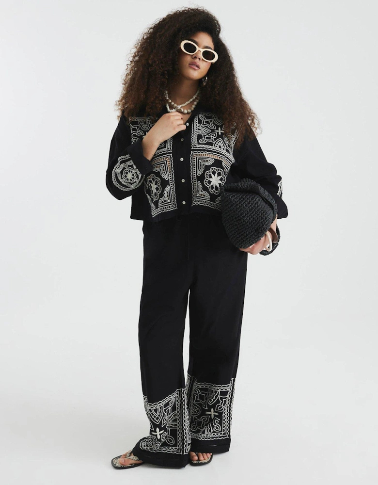 Crochet Shirt - Black