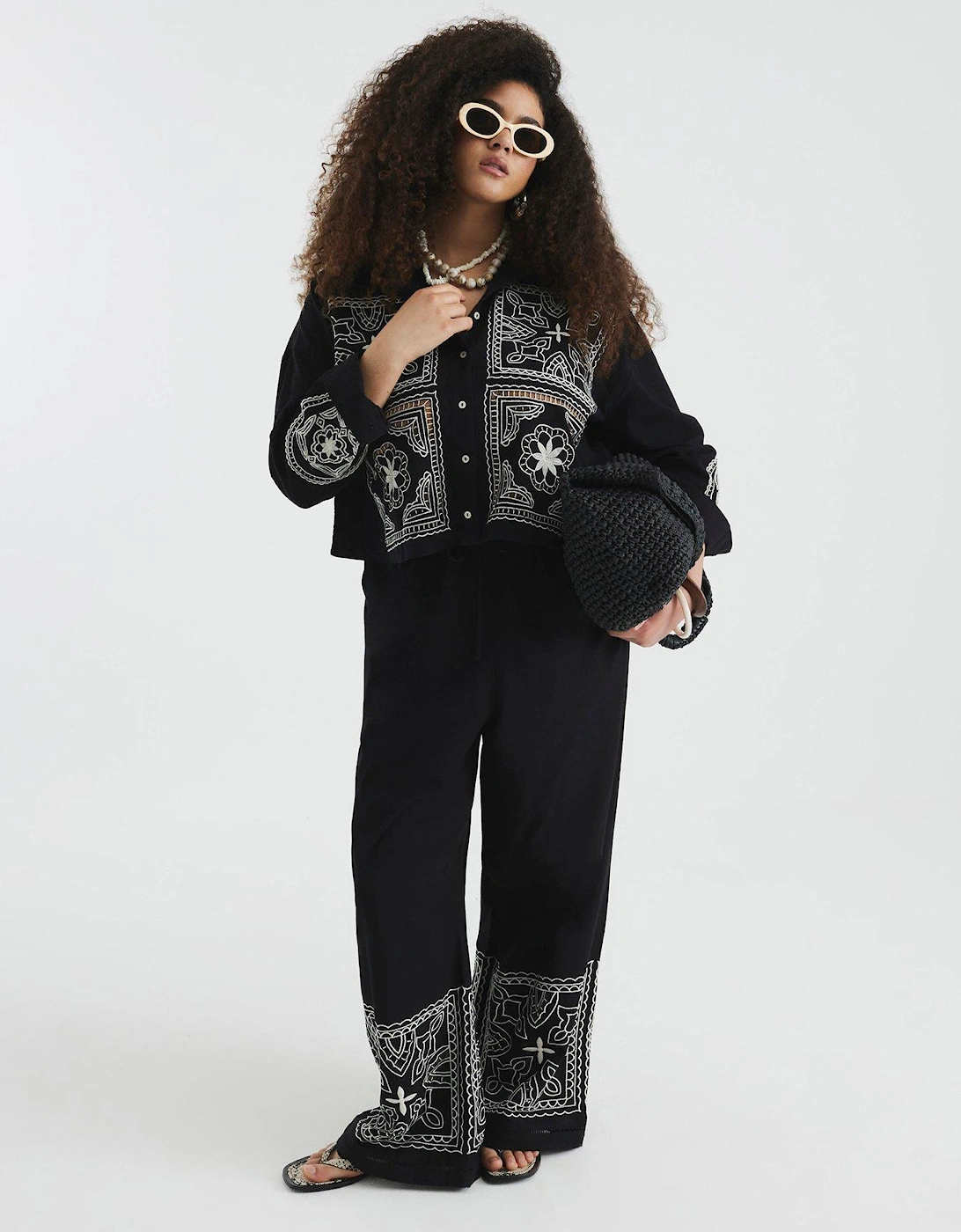 Crochet Shirt - Black