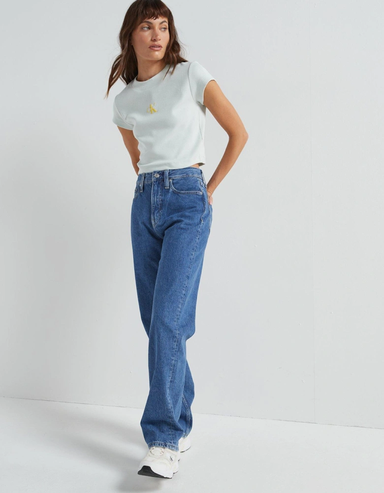Monogram Cropped T-Shirt - Green