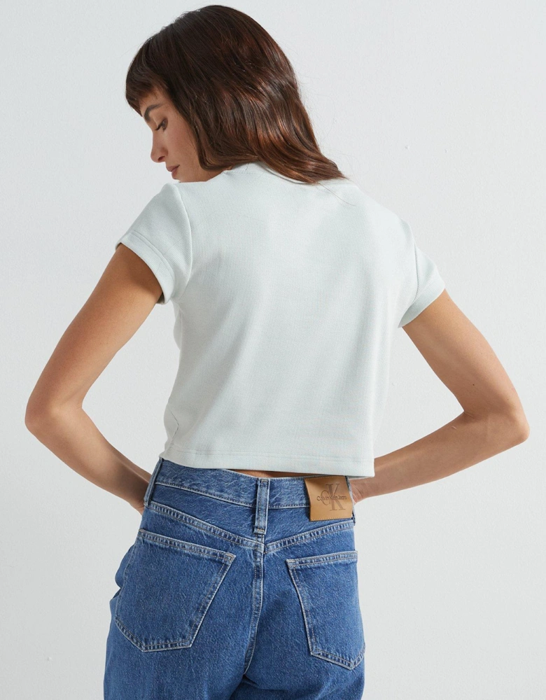 Monogram Cropped T-Shirt - Green