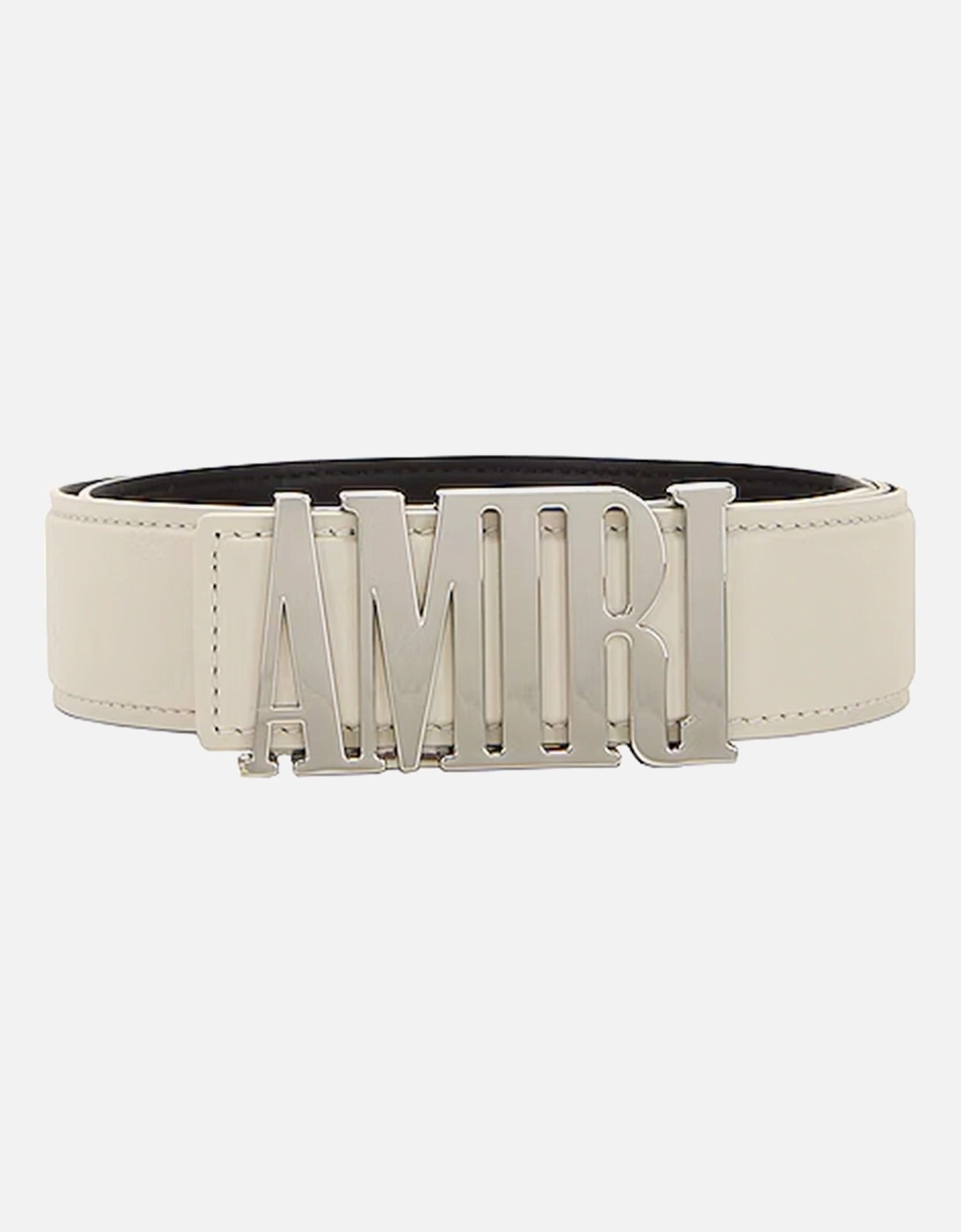 Nappa 4CM Logo Belt in Alabaster, 2 of 1