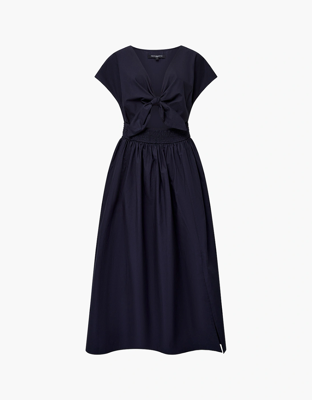 Barletta Poplin Tie Midi Dress Navy