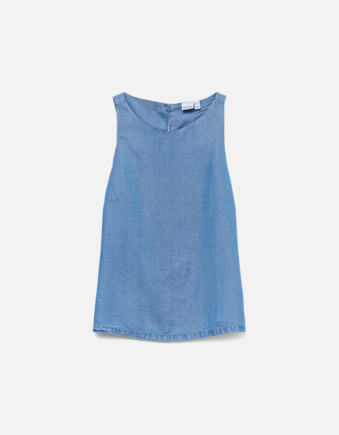 Fleur Sleeveless Tencel Top Medium Blue Denim, 2 of 1