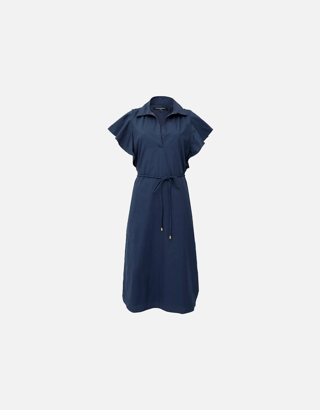 Cambria Cotton Belted Dress Navy