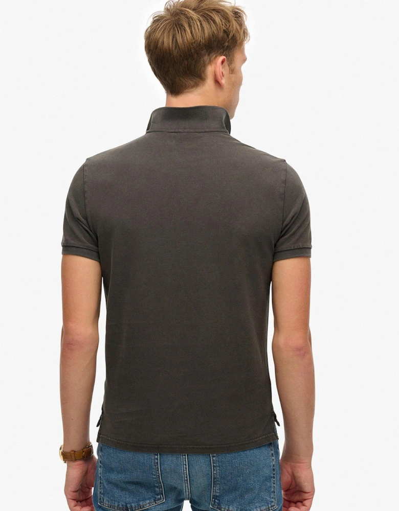 Vintage Destroyed Polo Shirt - Black