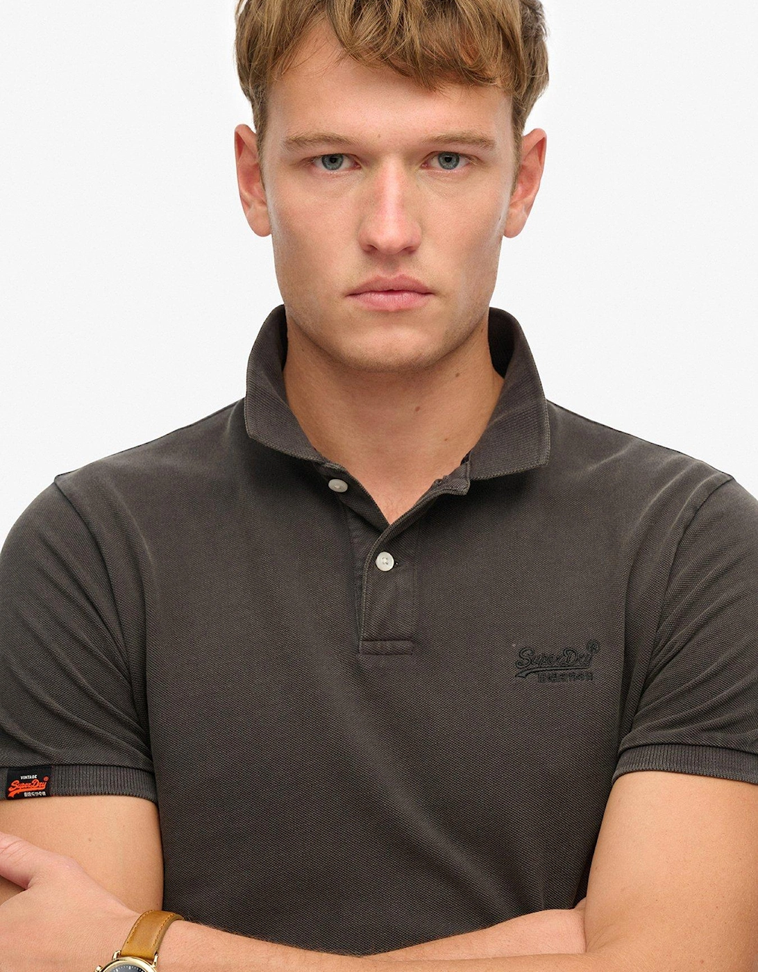 Vintage Destroyed Polo Shirt - Black