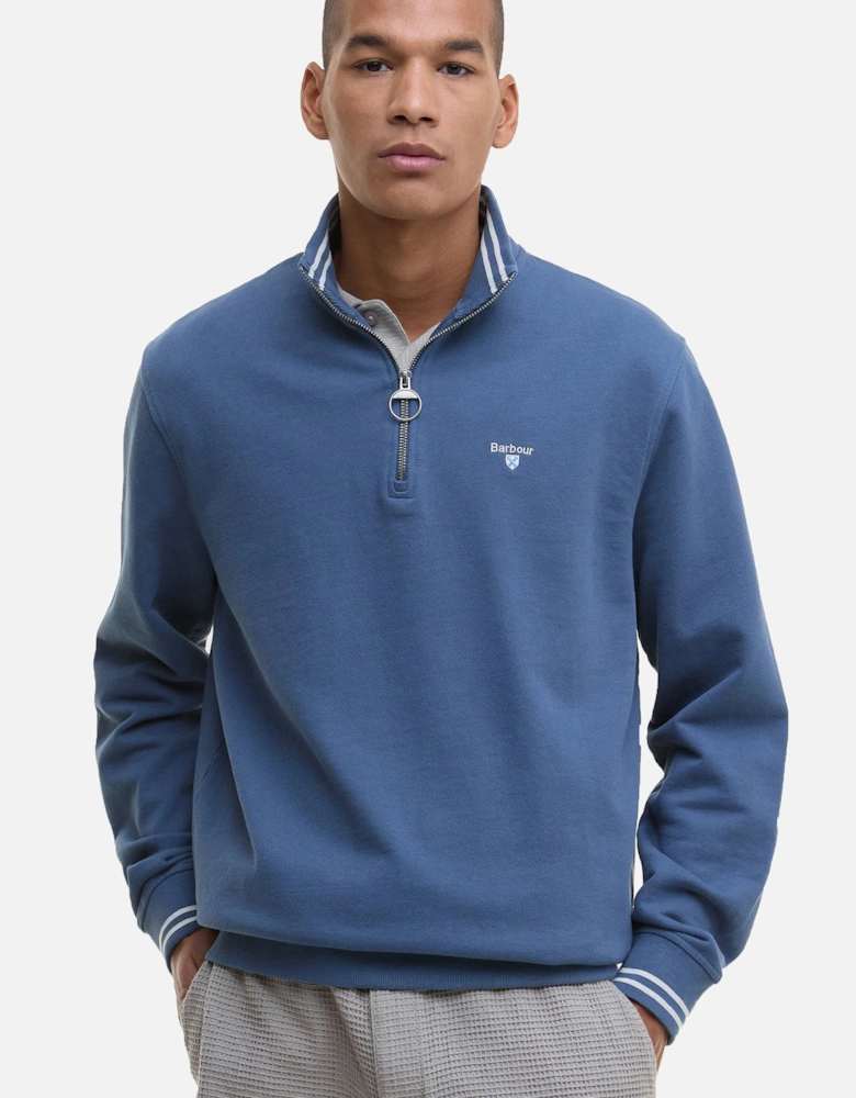 ROSFORD HALF ZIP SWEATSHIRT DARK DENIM