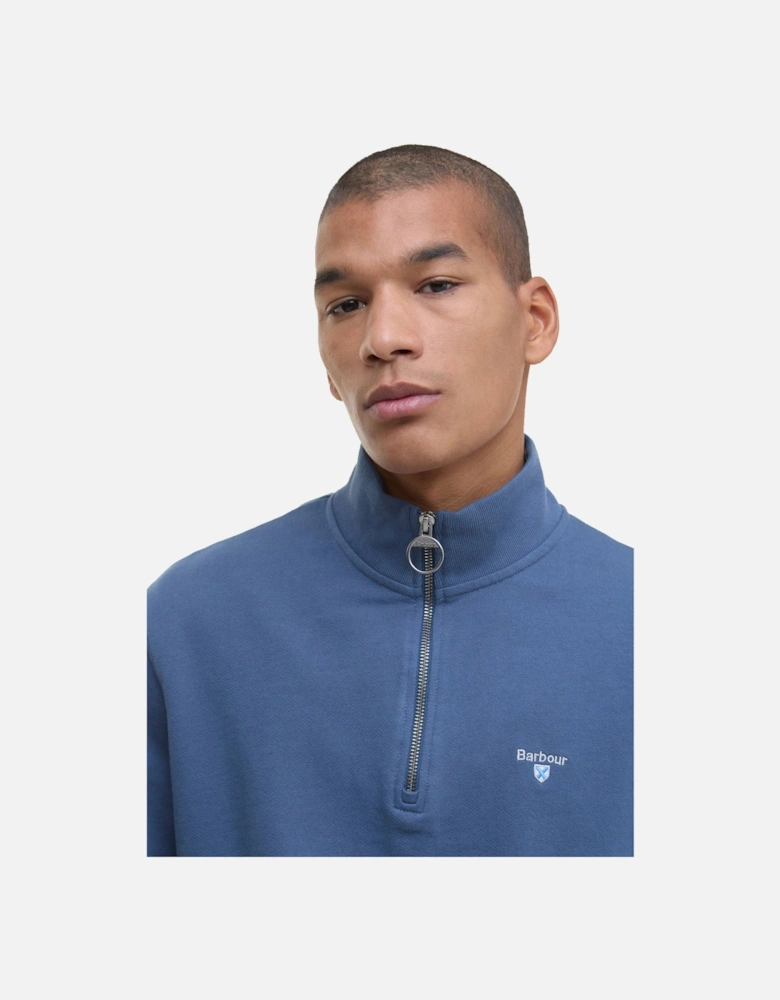 ROSFORD HALF ZIP SWEATSHIRT DARK DENIM