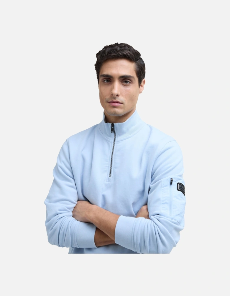 EWAN FUNNEL NECK SWEATSHIRT HERITAGE BLUE