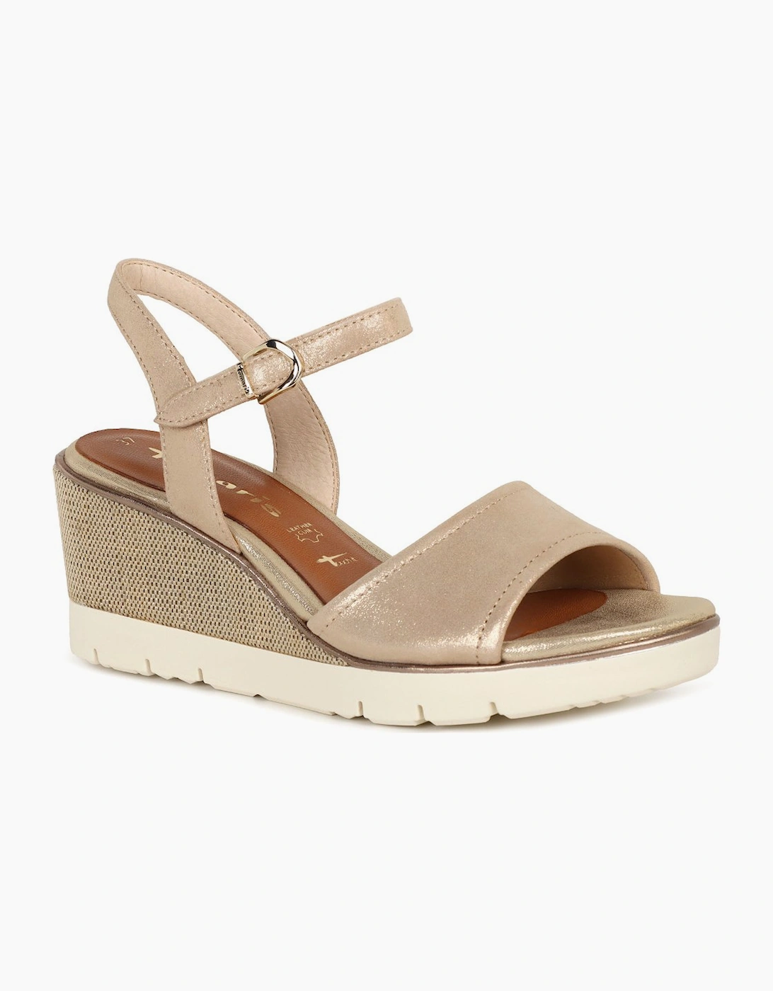 Tamaris Women's Tan Tulip Wedge Heel Espadrille Sandals  4 Size 4
