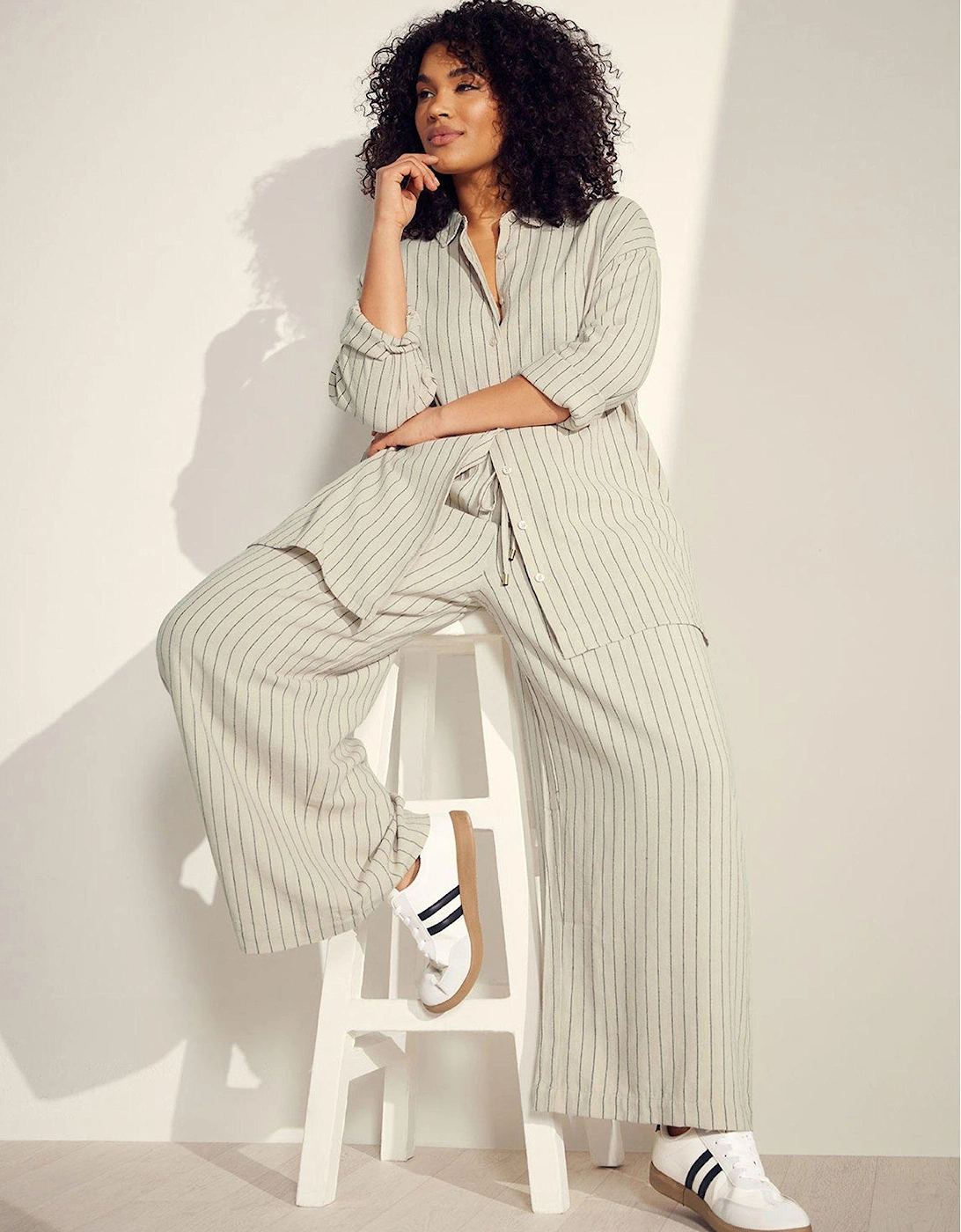 Wide Leg Linen Trouser, 2 of 1