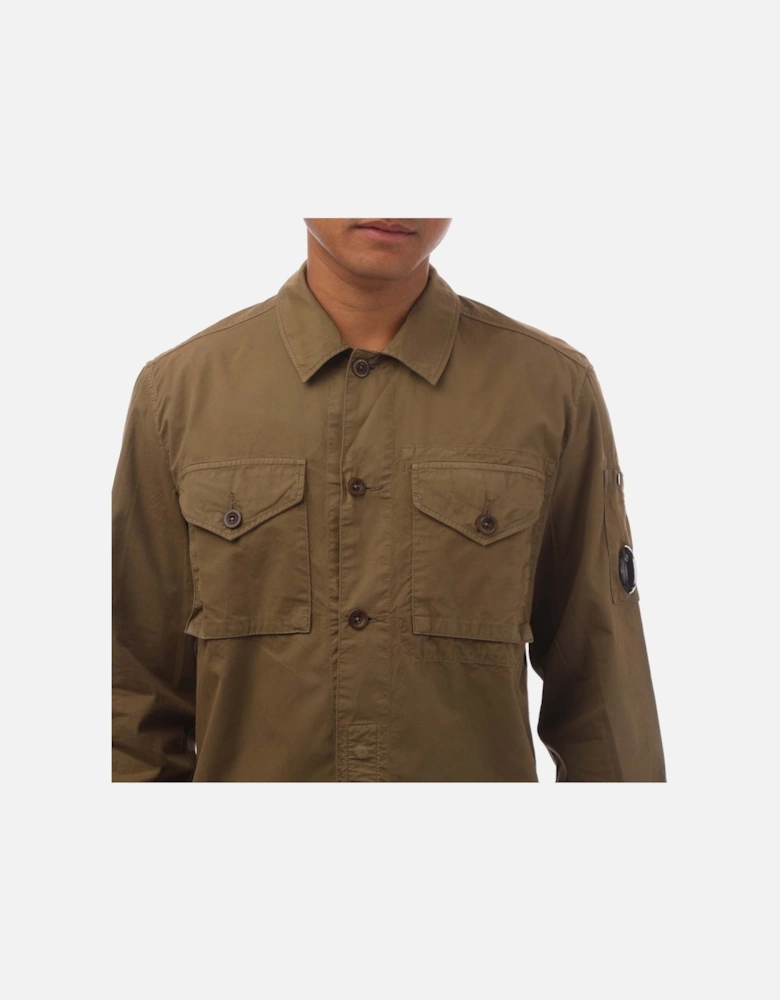 Gabardine Buttoned Pocket Shirt