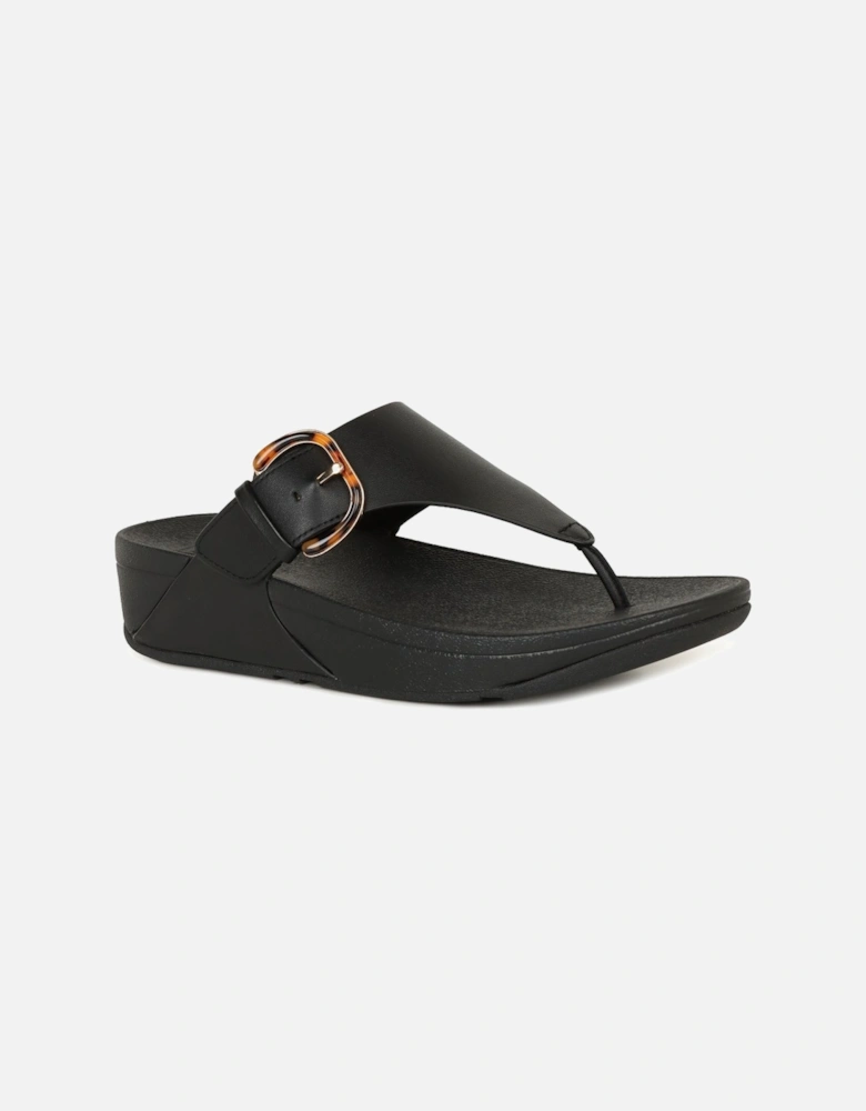 Lulu Resin Buckle Womens Toe Post Sandals