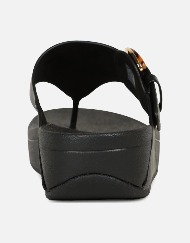 Lulu Resin Buckle Womens Toe Post Sandals